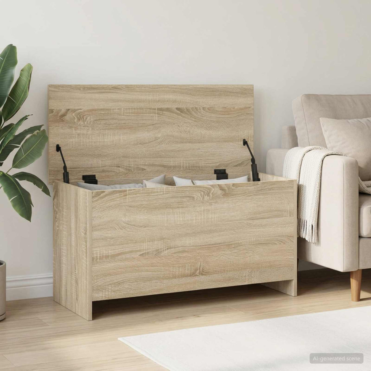 Storage Chest Sonoma Oak 100 x 40 x 50 cm Engineered Wood