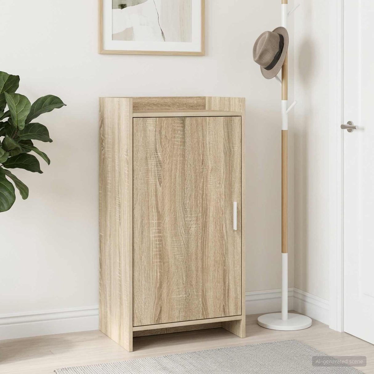 Shoe Cabinet Sonoma Oak 48 x 36 x 92 cm Engineered Wood