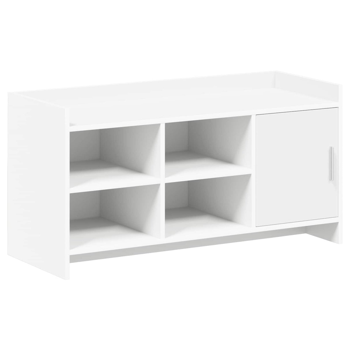 Shoe Cabinet with Door White 100 x 39.5 x 51 cm Engineered Wood