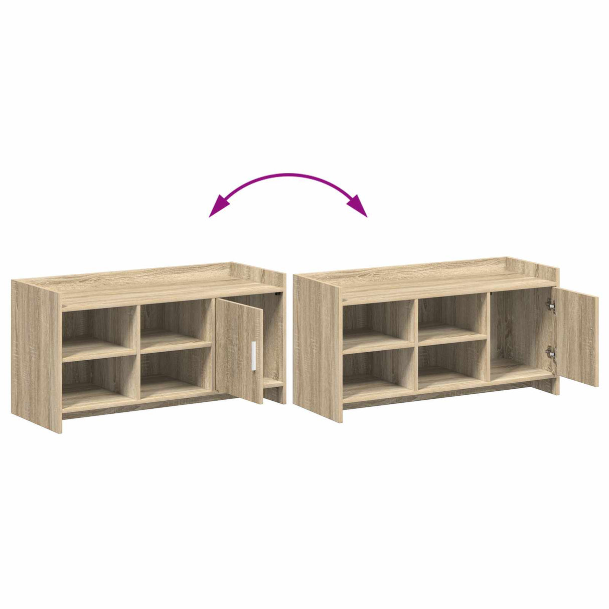 Shoe Cabinet Sonoma Oak 100 x 39.5 x 51 cm Engineered Wood
