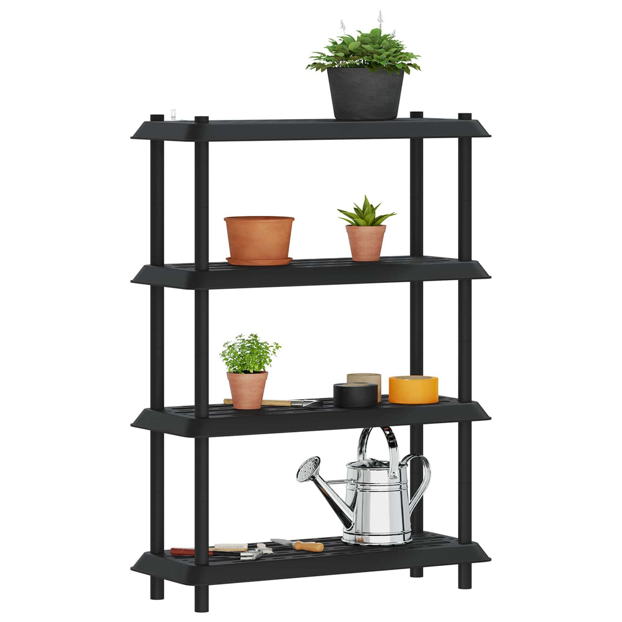 Shelving Unit 4-Tier 100 x 40 x 136.5 cm PP Anthracite