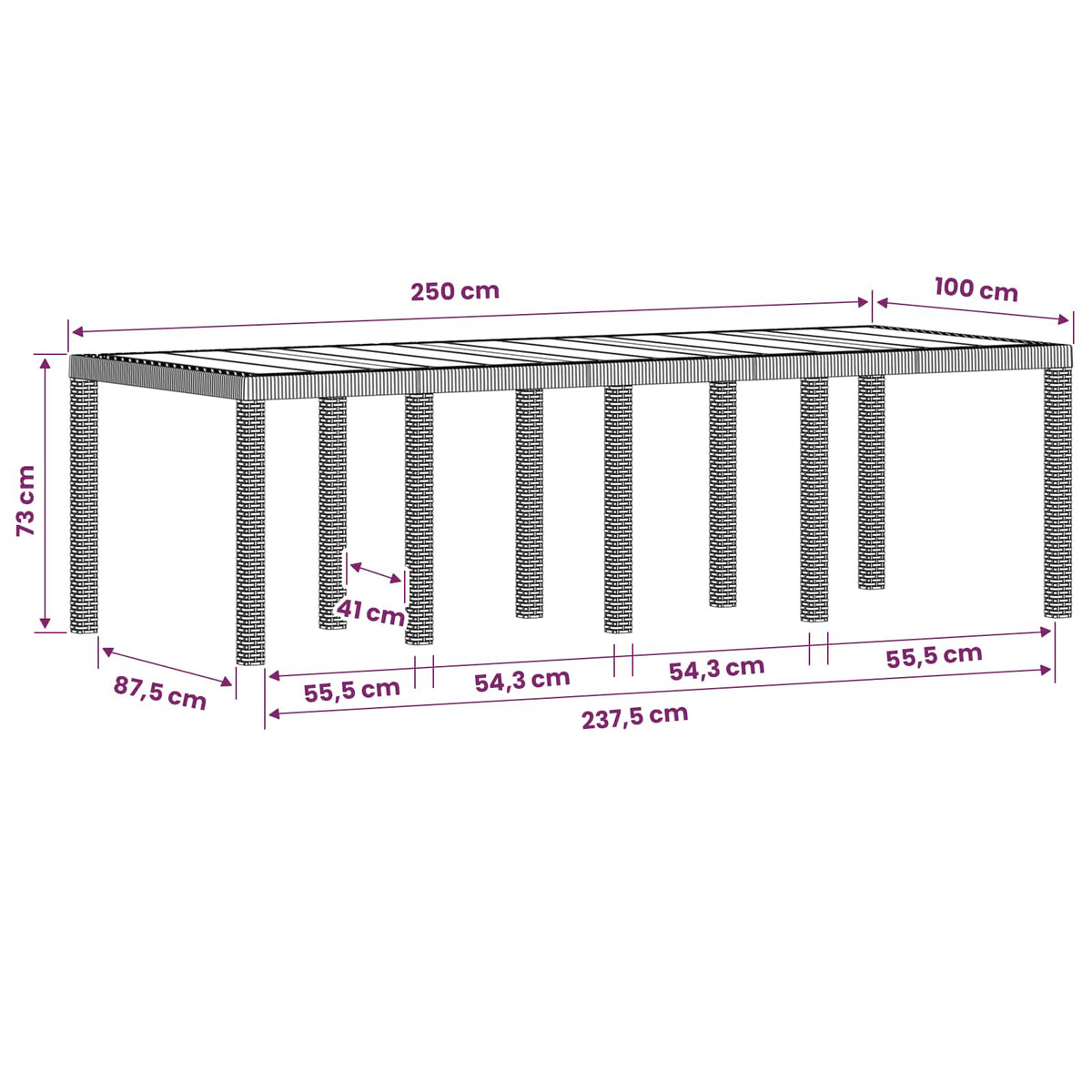 Garden Dining Set 11 pcs Anthracite and Cream PP