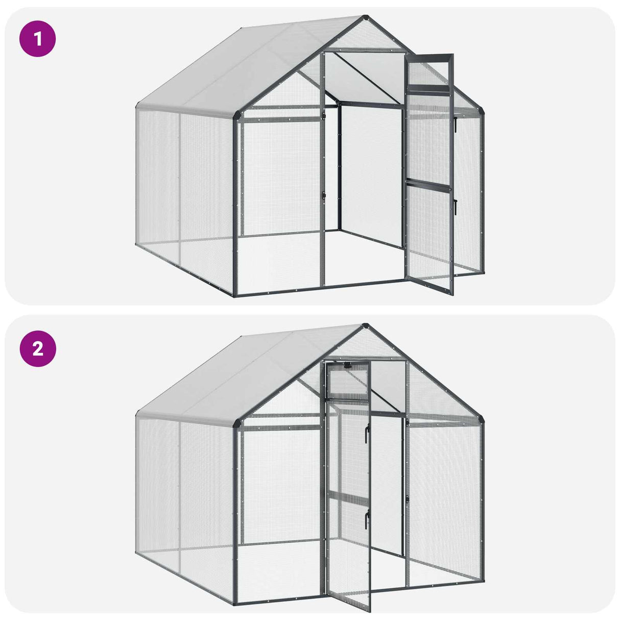 Bird Cage Anthracite 181.5 x 221 x 173.5 cm Welded Wire Mesh