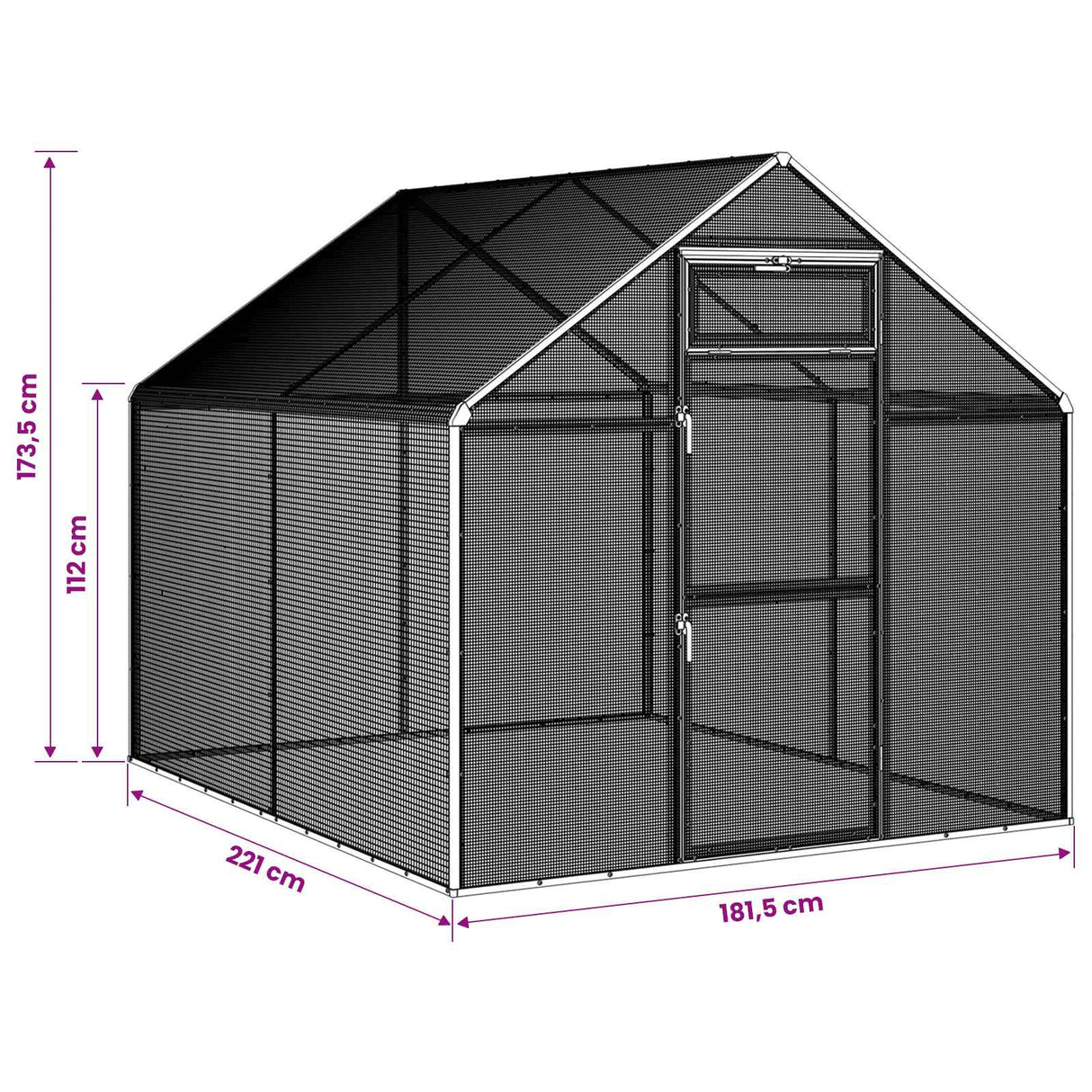 Bird Cage Anthracite 181.5 x 221 x 173.5 cm