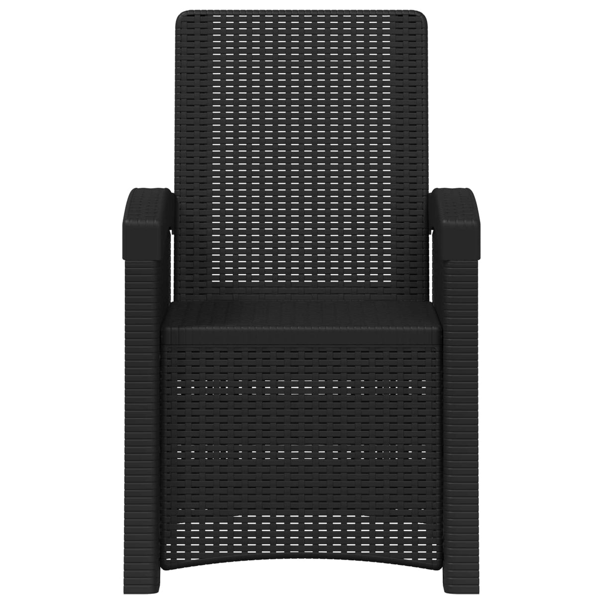 Reclining garden chair in rattan style Anthracite PP