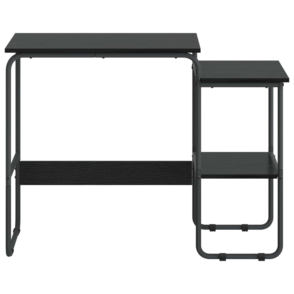 Desk with Storage Black Oak 100 x 50 x 75 cm