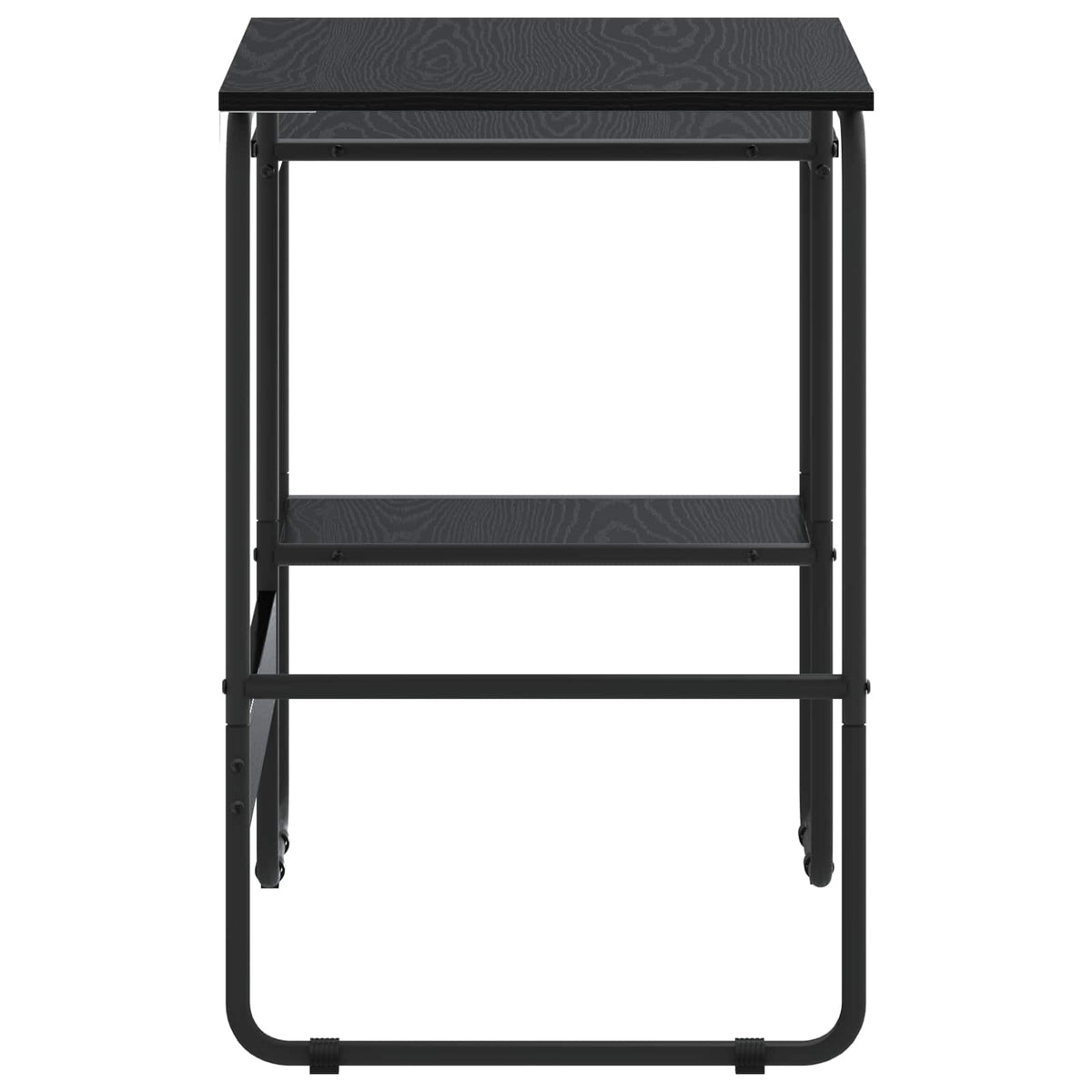 Desk with Storage Black Oak 100 x 50 x 75 cm