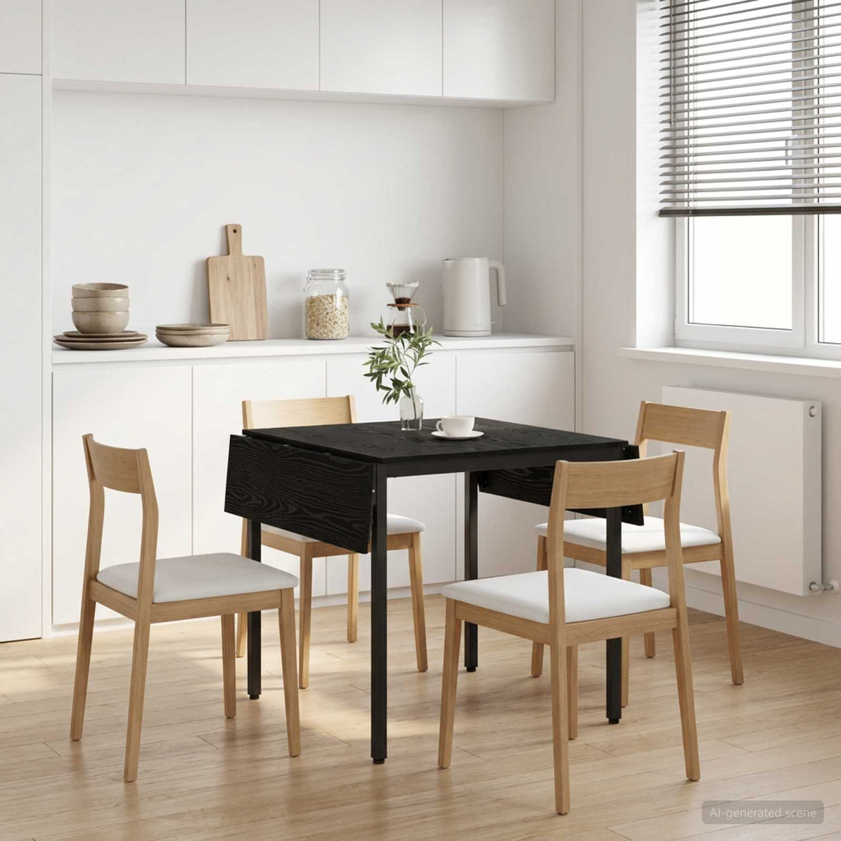 Extendable dining table 120 x 81.5 x 75 cm Engineered Wood