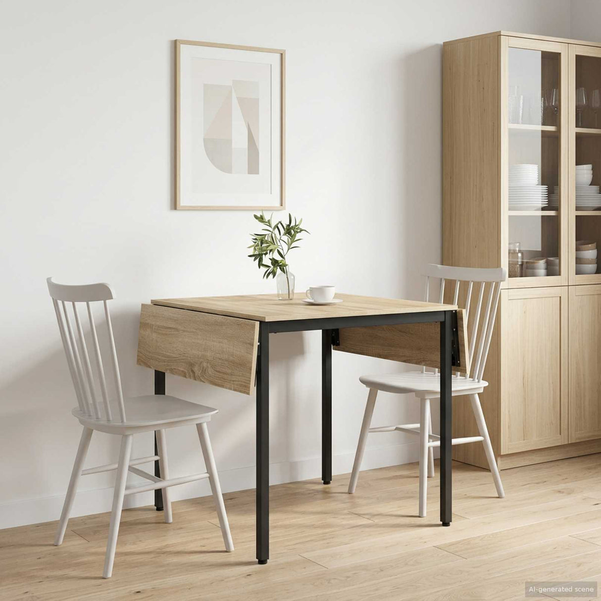 Extendable dining table 120 x 81.5 x 75 cm Engineered Wood