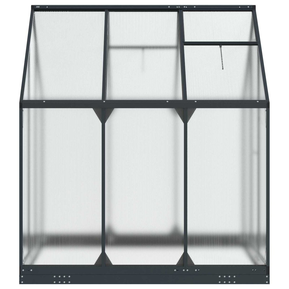 Garden Greenhouse with Door Anthracite 183.5 x 183.5 x 207 cm