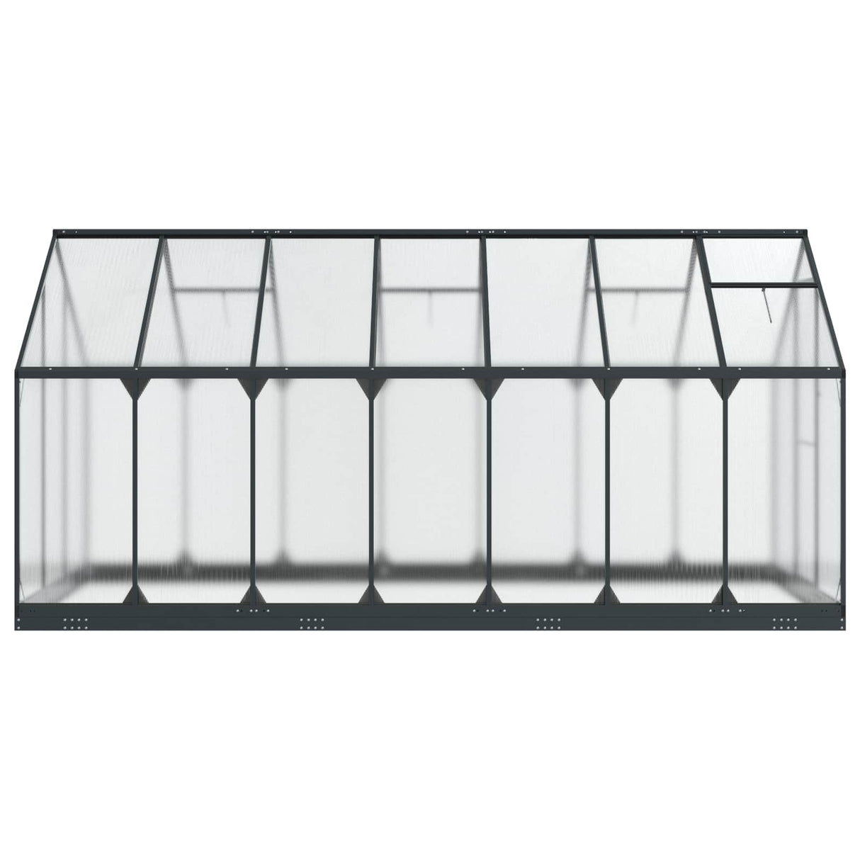 Garden Greenhouse with Door Anthracite 183.5 x 423.5 x 207 cm