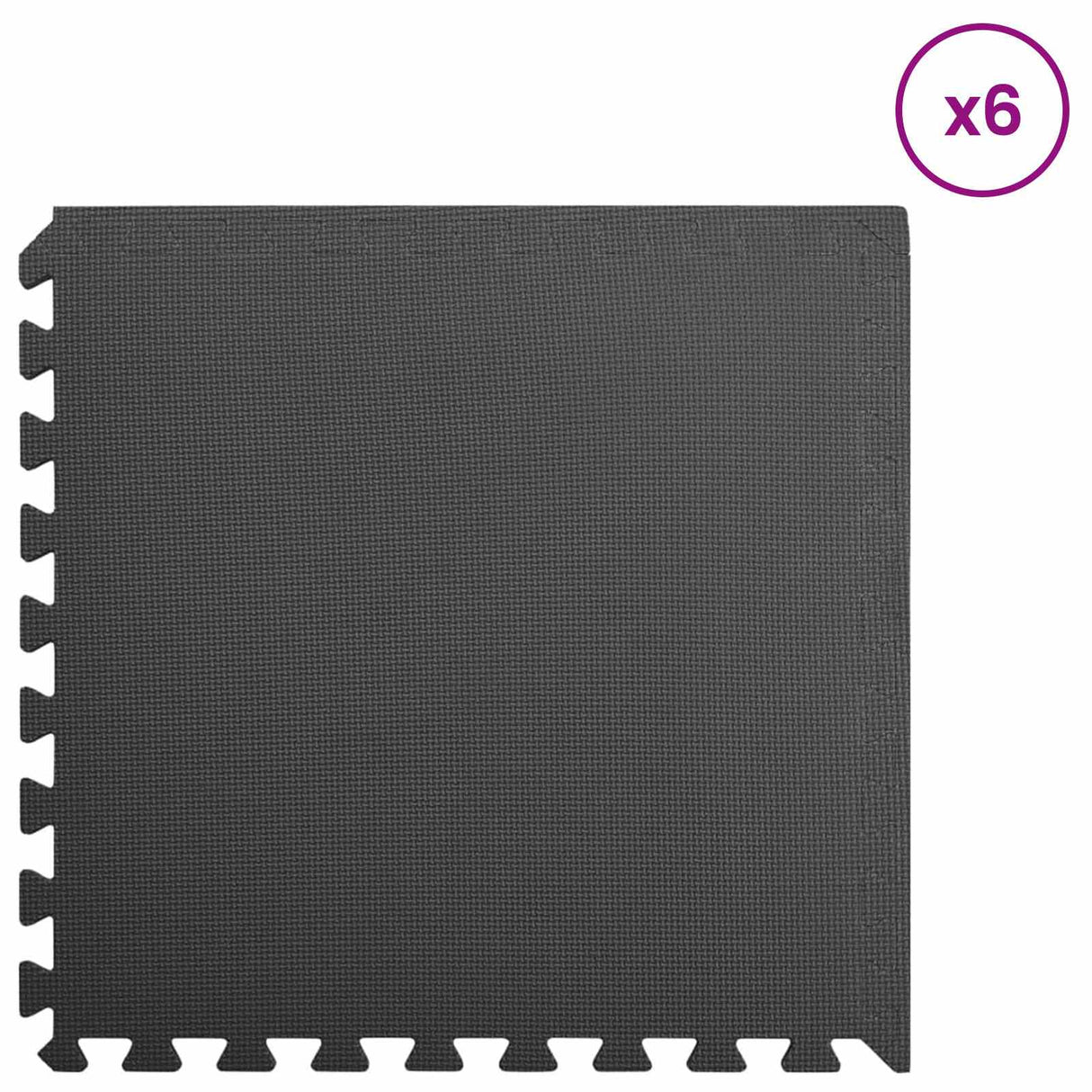 Pool Ground Mat 6 pcs Black 2.16 m2 EVA Foam