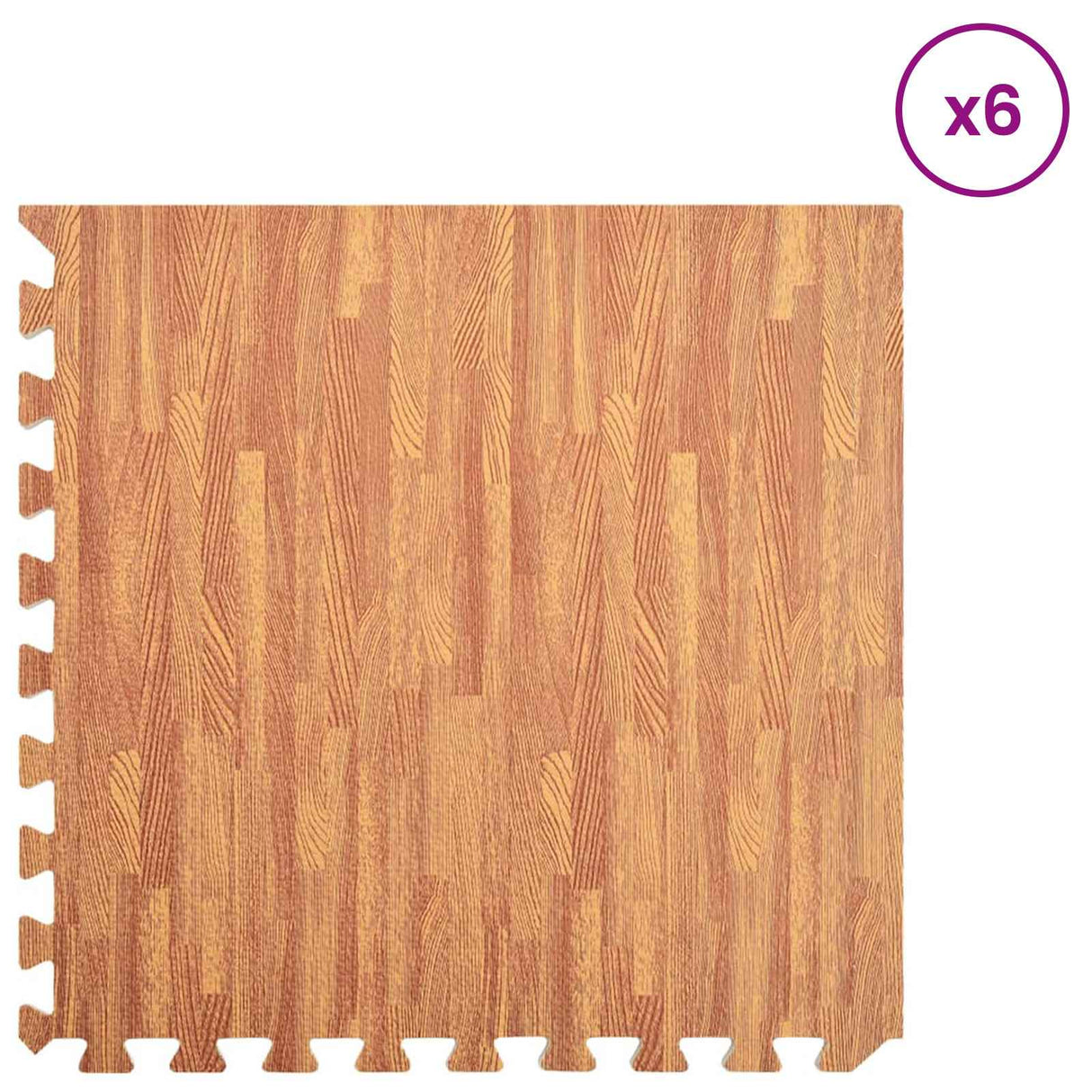 Pool Ground Mat 6 pcs Wood 4.32 m2 EVA Foam