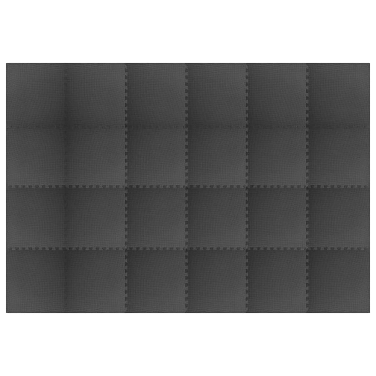 Pool Ground Mat 24 pcs Black 8.64 ? EVA Foam