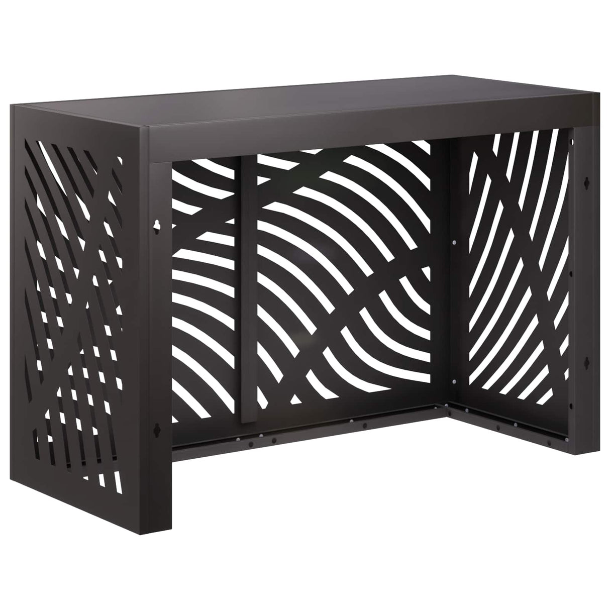 Air Conditioner Cover Black 90 x 40 x 60 cm Steel