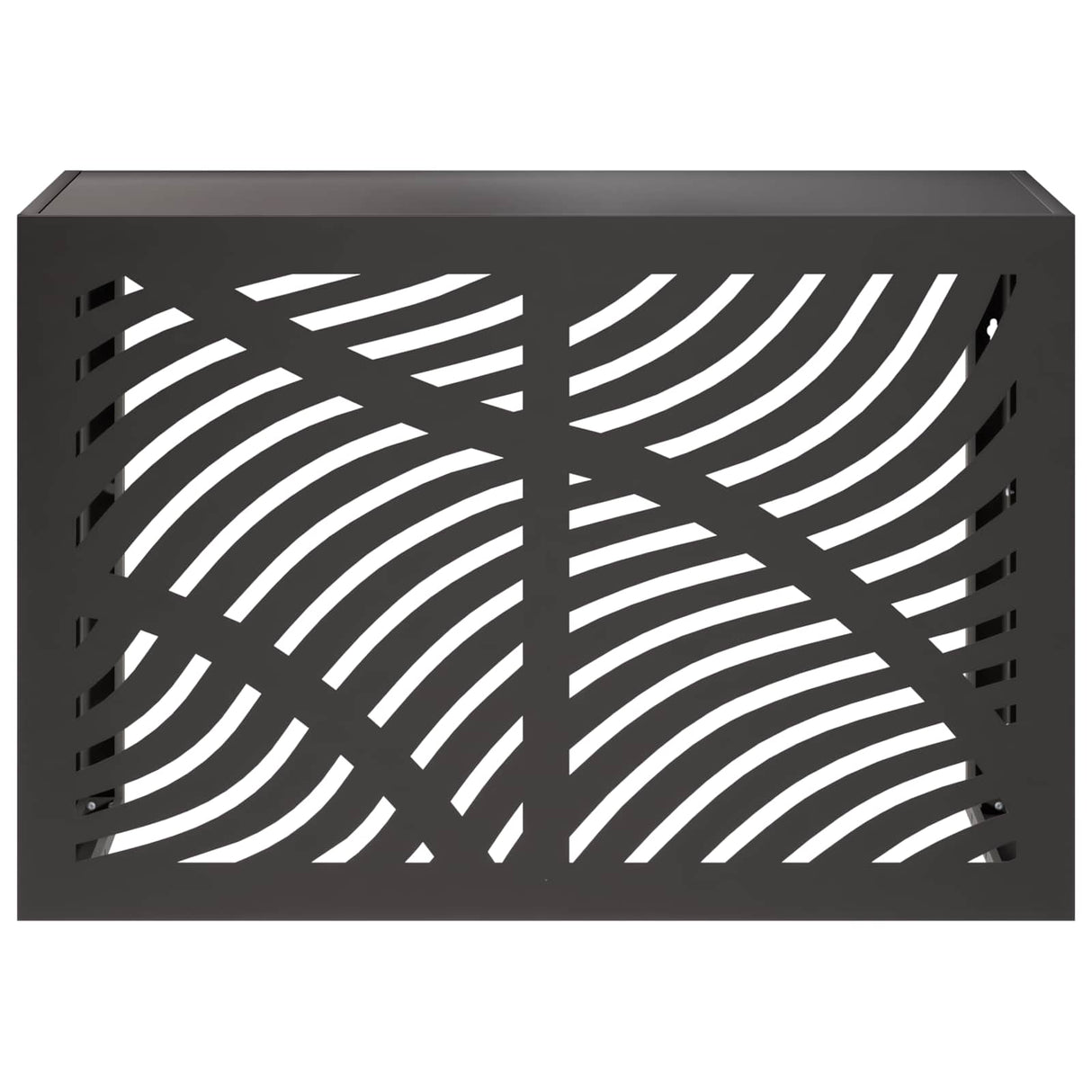 Air Conditioner Cover Black 90 x 40 x 60 cm Steel