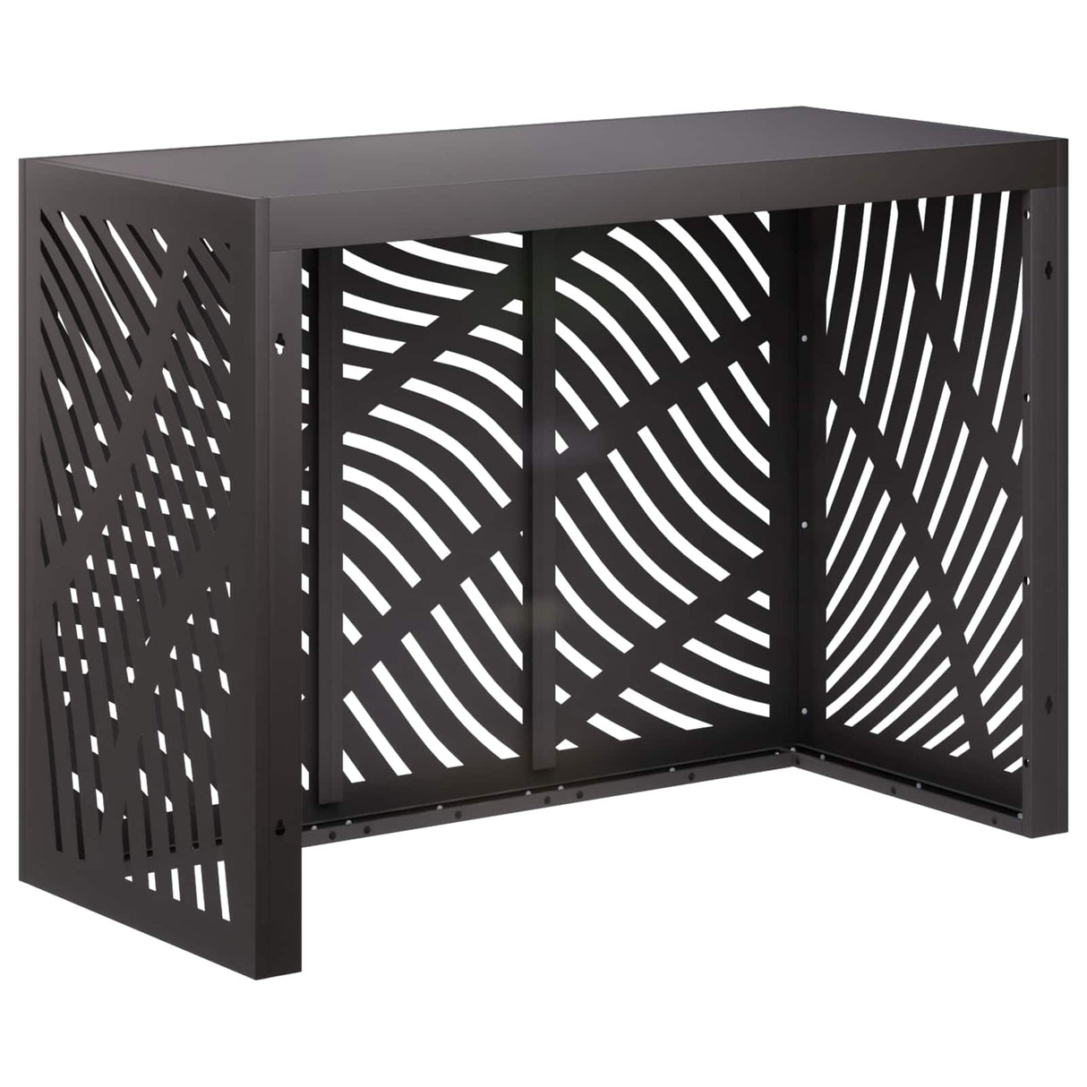 Air Conditioner Cover Black 110 x 50 x 80 cm Steel