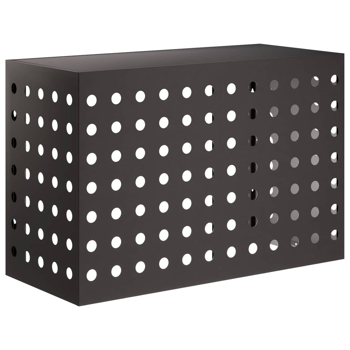 Air Conditioner Cover Black 90 x 40 x 60 cm Steel
