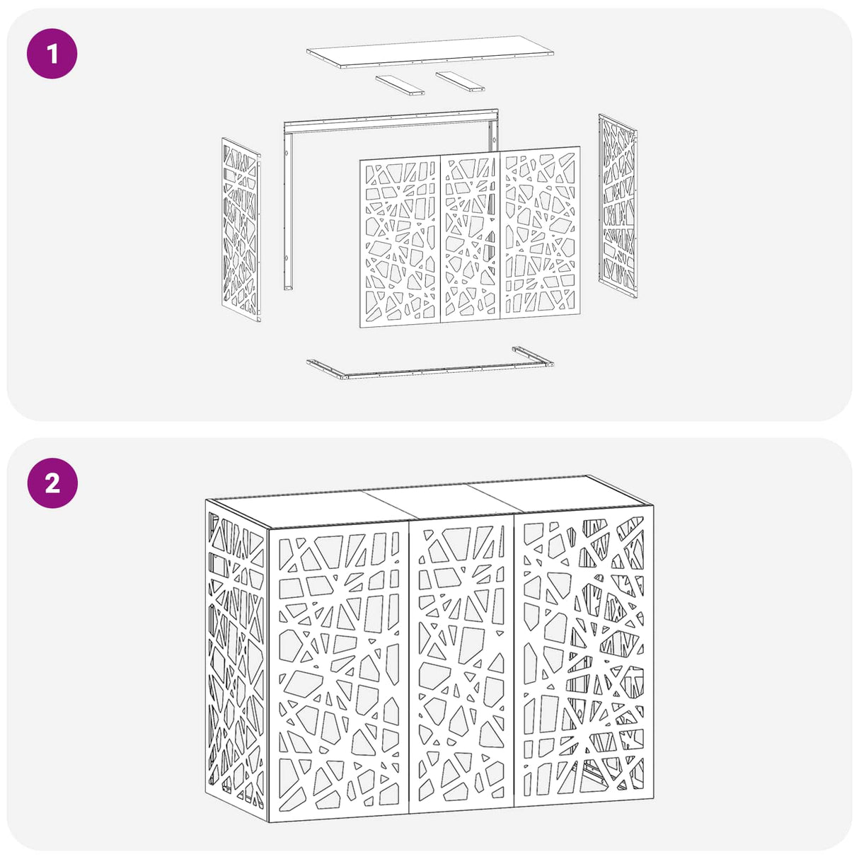 Air Conditioner Cover Black 110 x 50 x 80 cm Steel