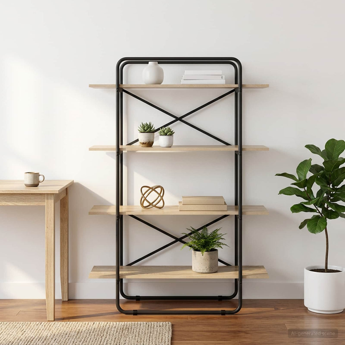 Bookshelf 4-Tier 100 x 35 x 140 cm PB Sonoma Oak