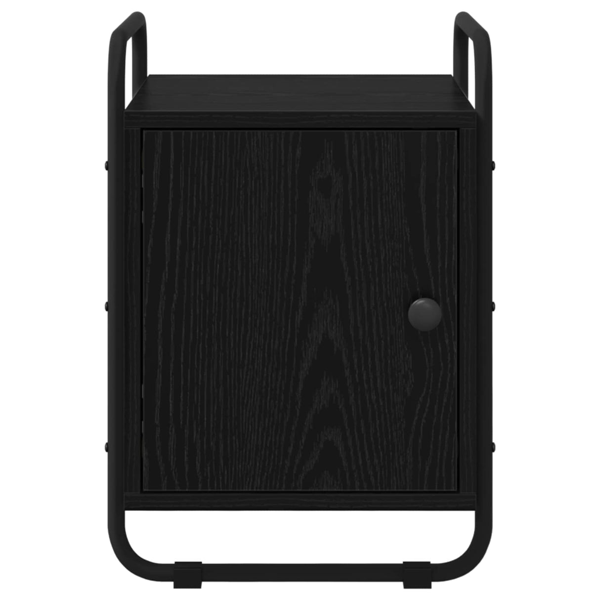 Bedside Cabinet 2 pcs Black Oak Engineered Wood