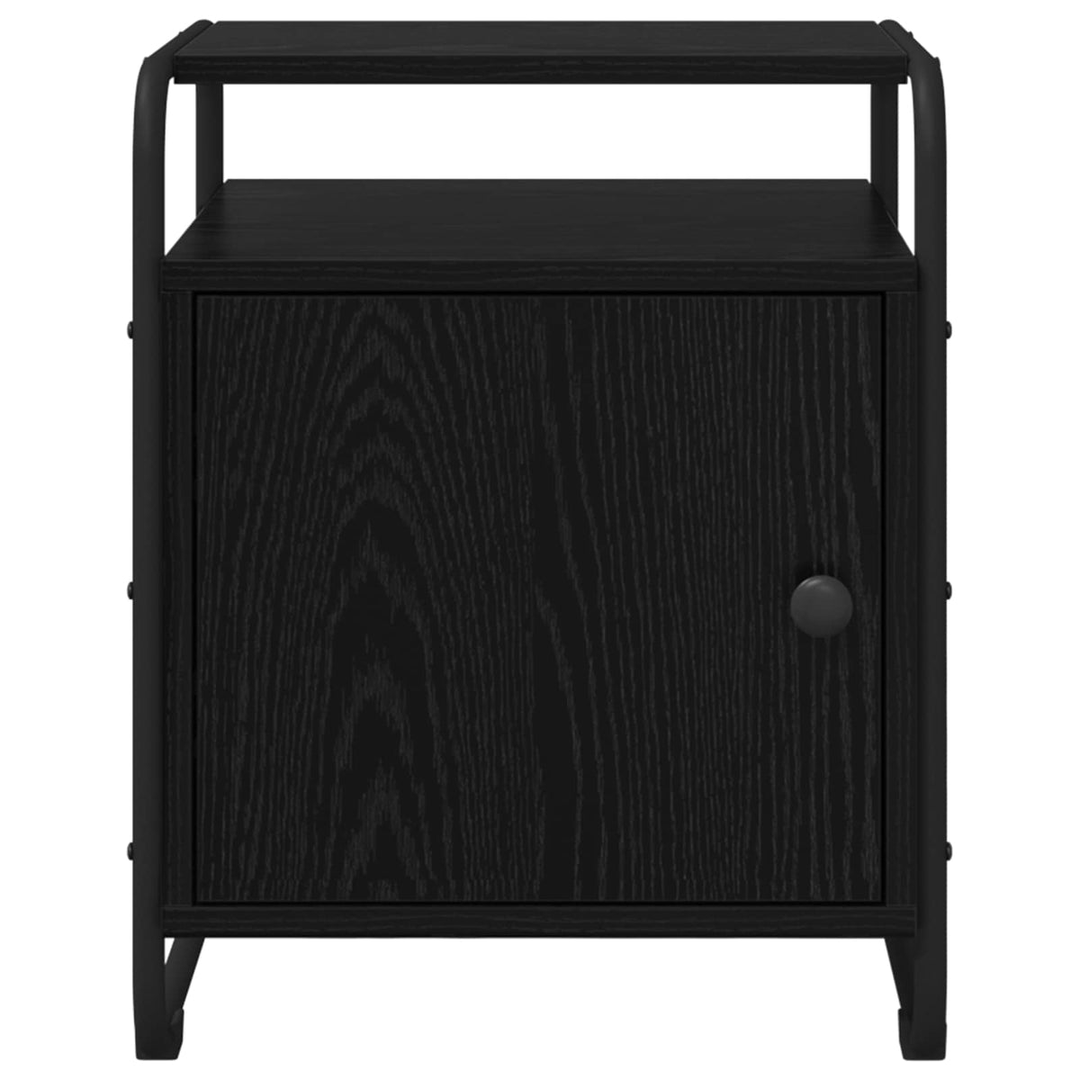 Bedside Cabinet 2 pcs Black Oak Engineered Wood