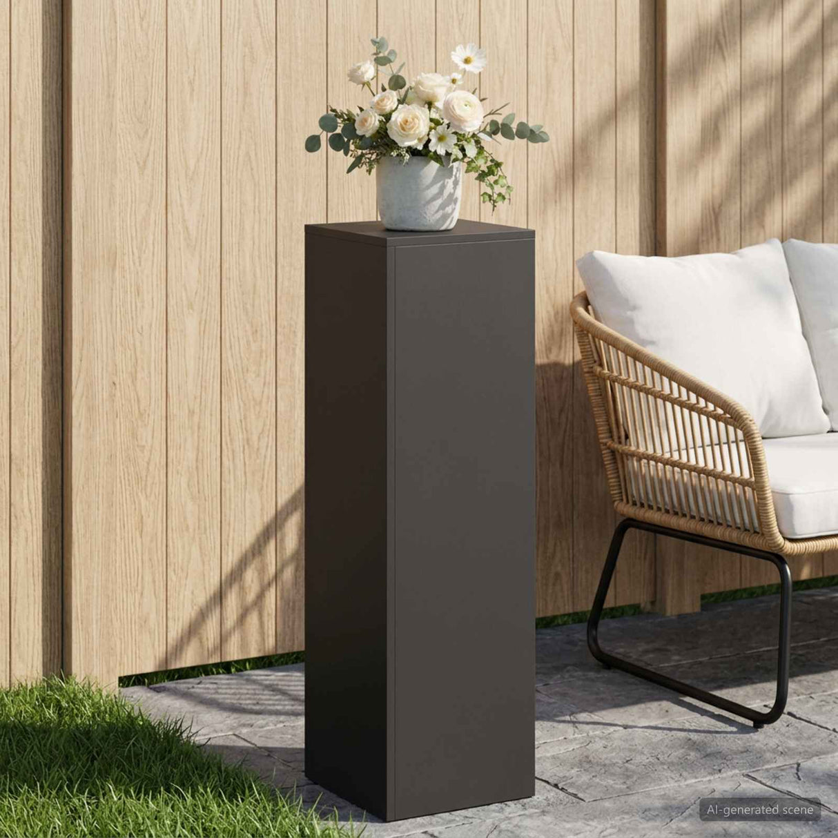 Plant Stand Black 30 x 30 x 100 cm Steel