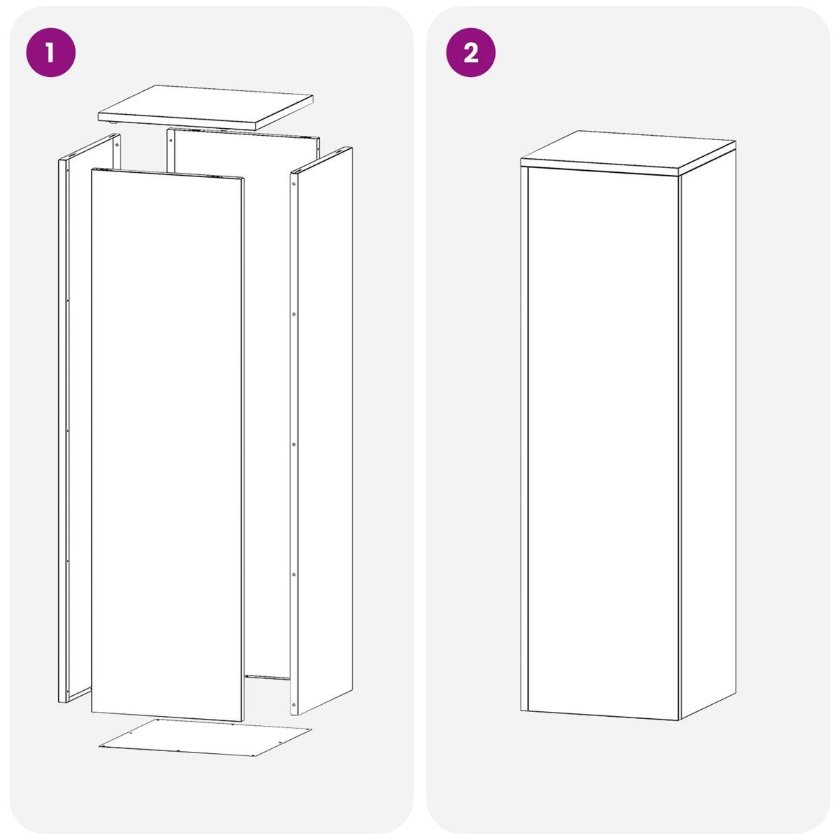 Plant Stand 2 pcs Black 30 x 30 x 100 cm Steel