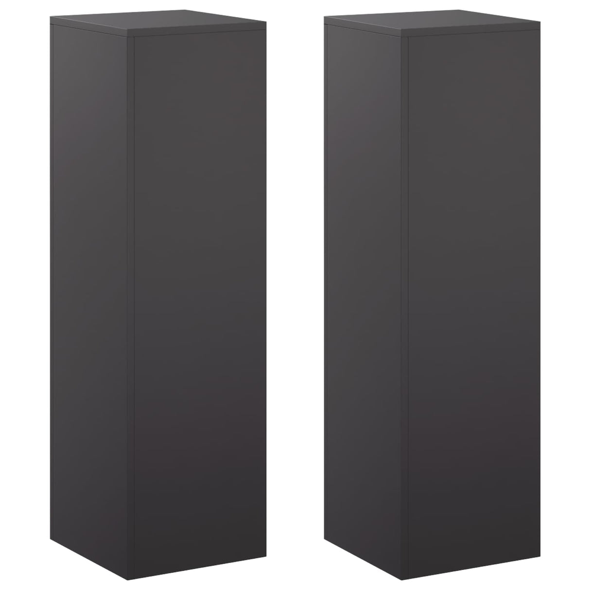 Plant Stand 2 pcs Black 30 x 30 x 100 cm Steel