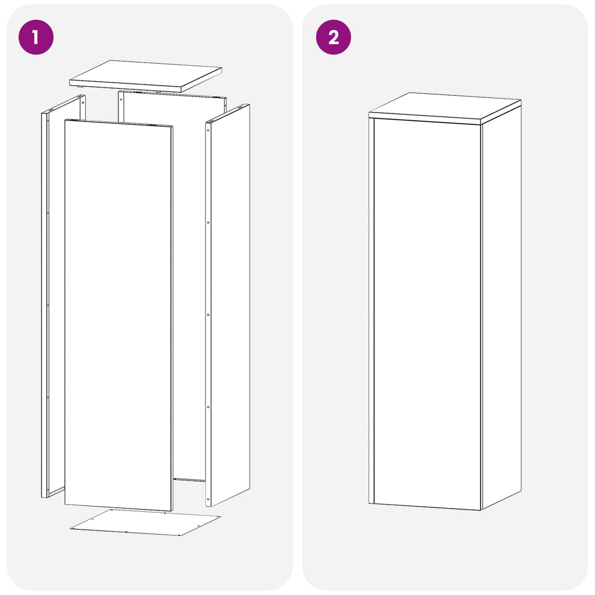Plant Stand 2 pcs White 30 x 30 x 100 cm Steel