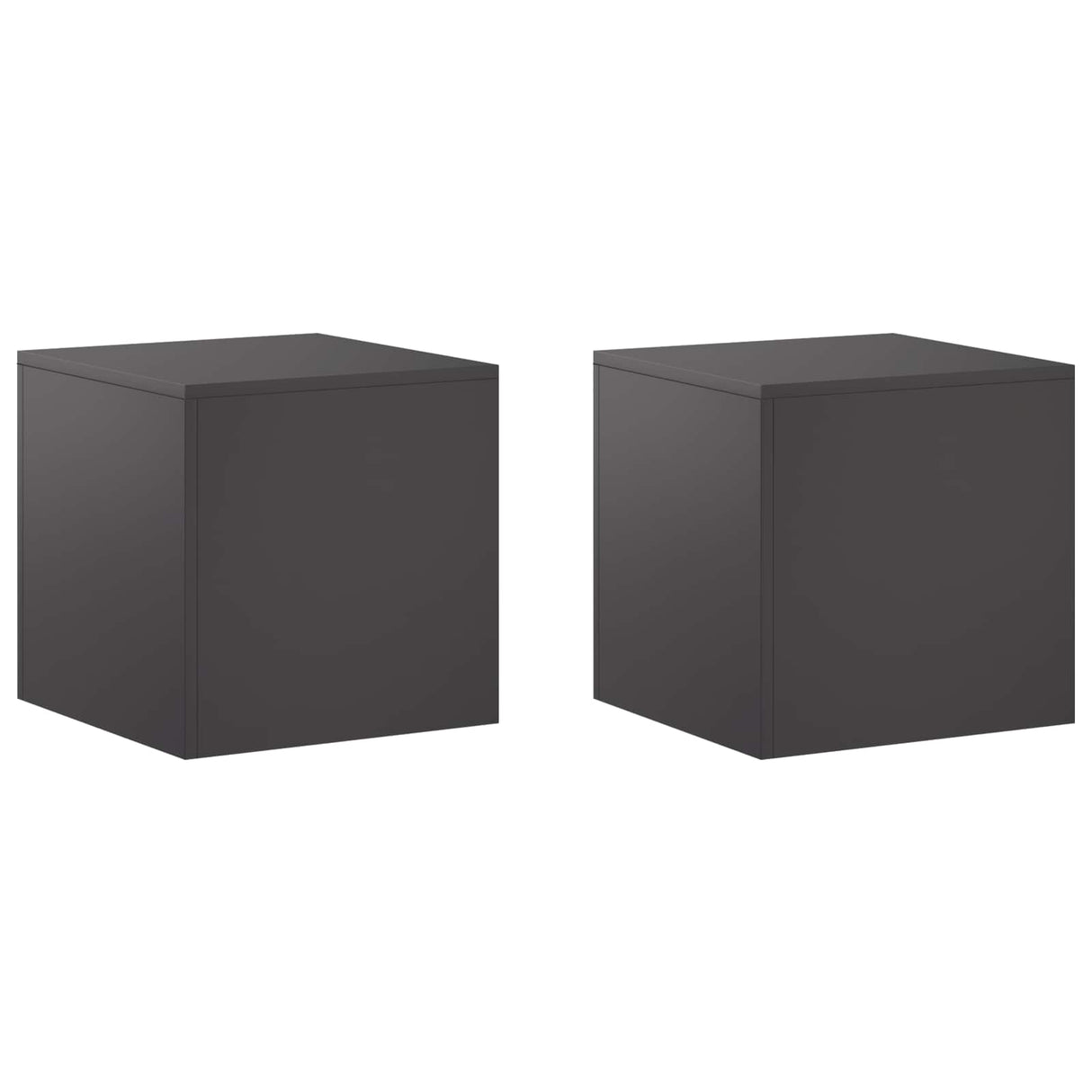 Plant Stand 2 pcs Black 40 x 40 x 40 cm Steel