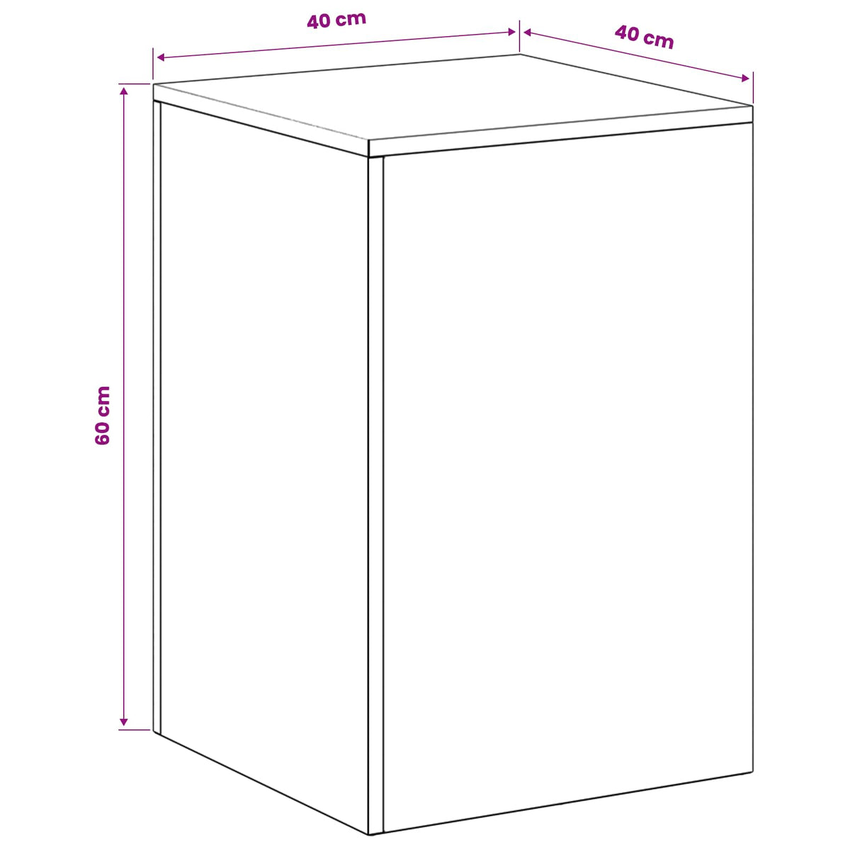 Plant Stand 2 pcs White 40 x 40 x 60 cm Steel