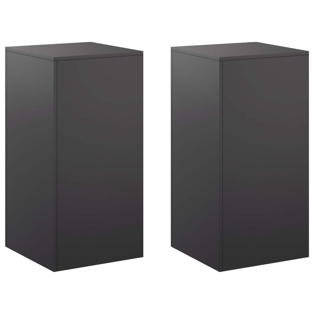 Plant Stand 2 pcs Black 40 x 40 x 80 cm Steel