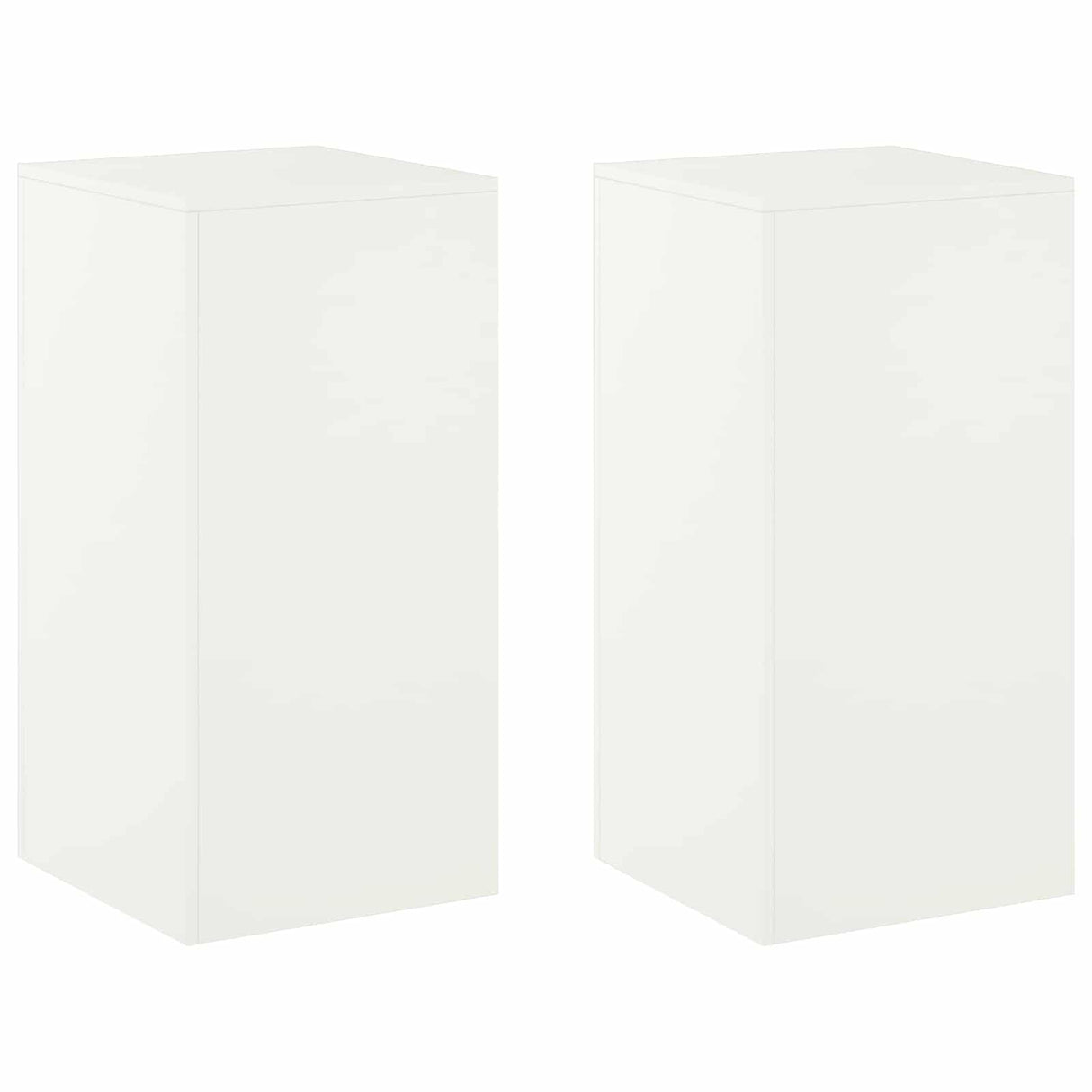 Plant Stand 2 pcs White 40 x 40 x 80 cm Steel