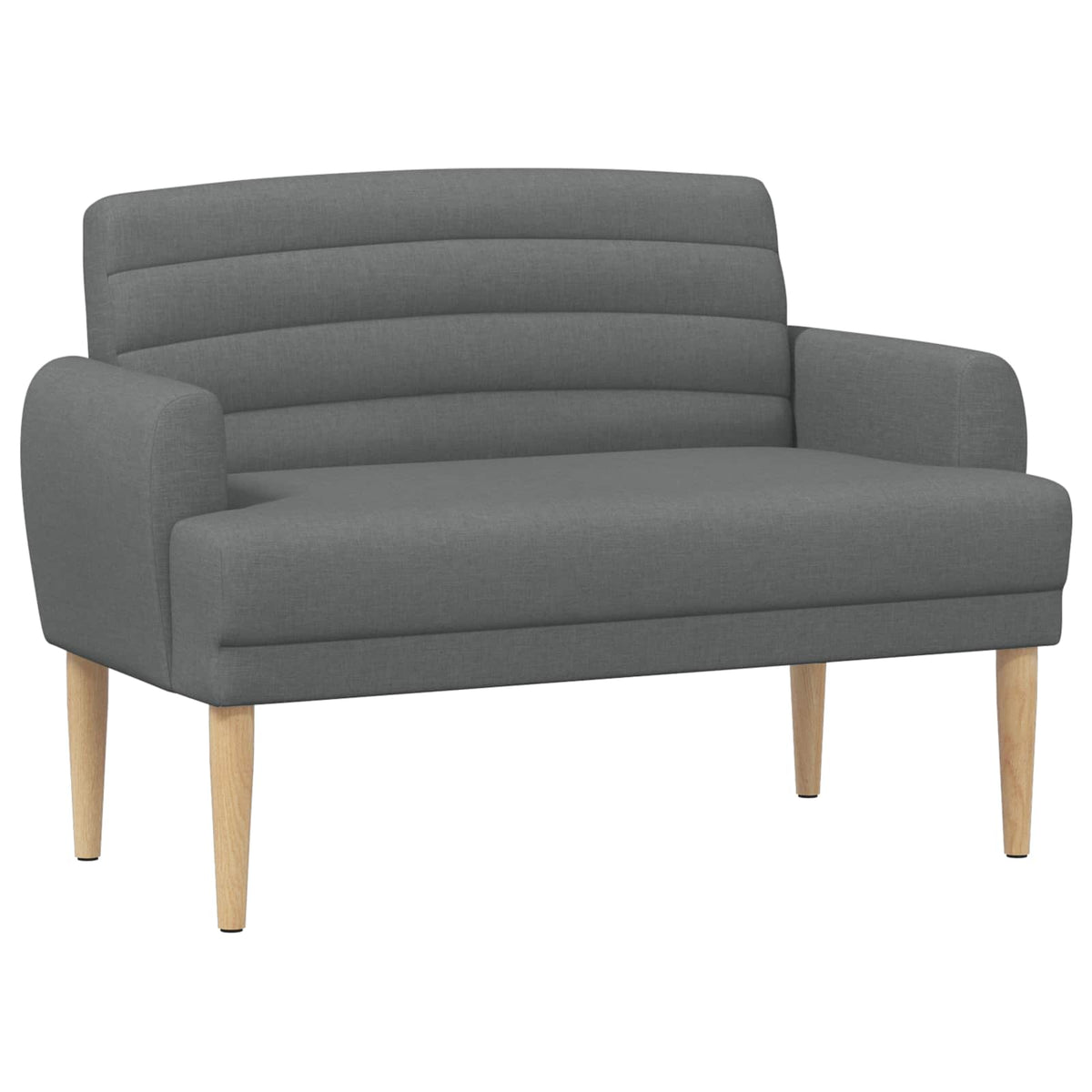 Loveseat with button tufted Dark Grey 116 x 67 x 80 cm Fabric