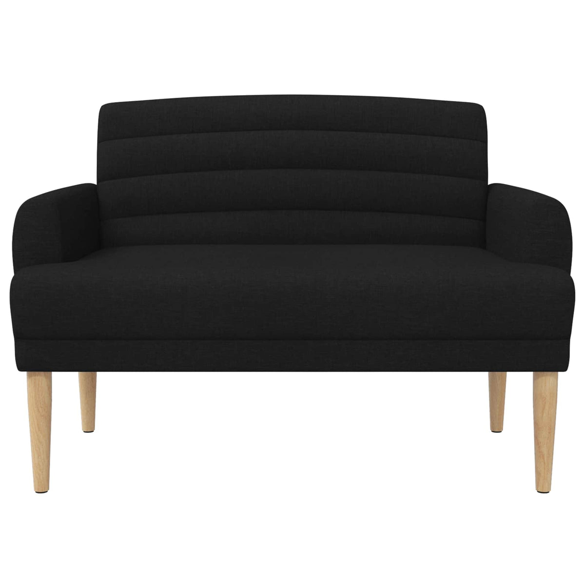 Loveseat with button tufted Black 116 x 67 x 80 cm Fabric