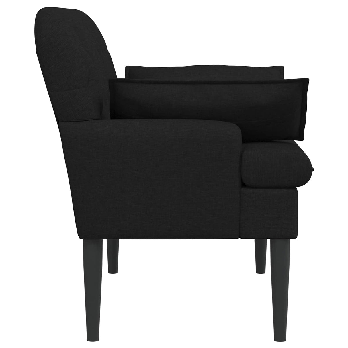 Loveseat with button tufted Black 111 x 68 x 80 cm Fabric