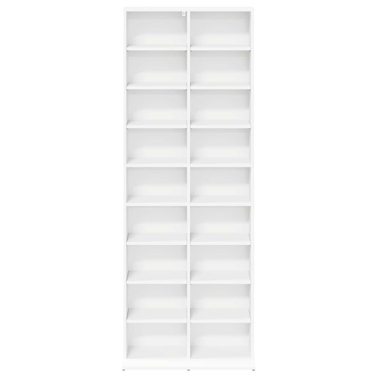 CD Cabinet White 65 x 23.5 x 175 cm Engineered Wood