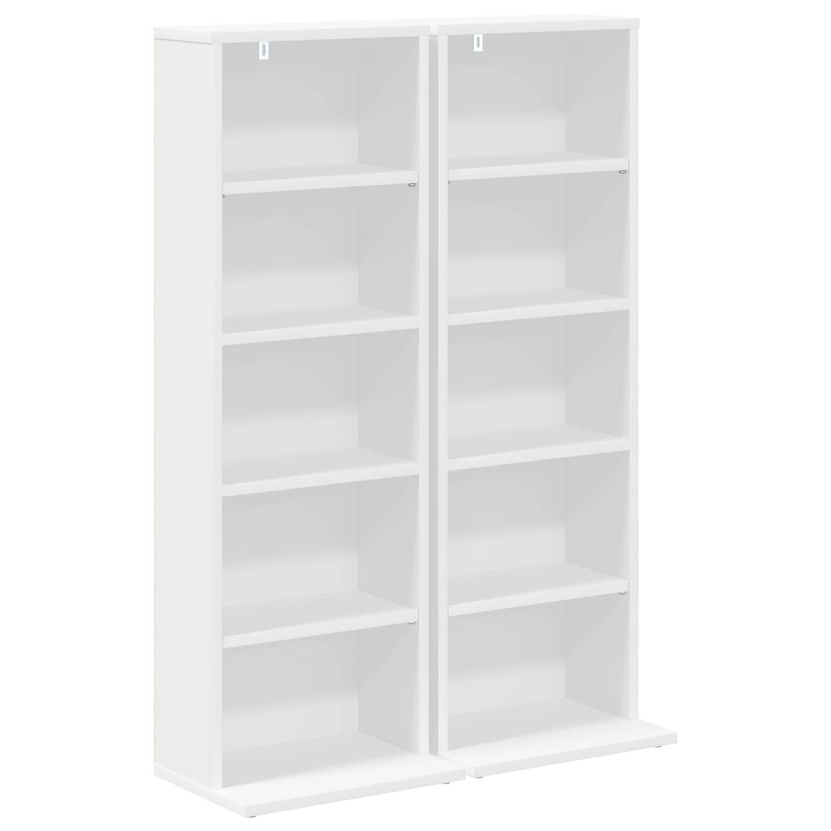 CD Cabinet 2 pcs White 33 x 23.5 x 97.5 cm Engineered Wood