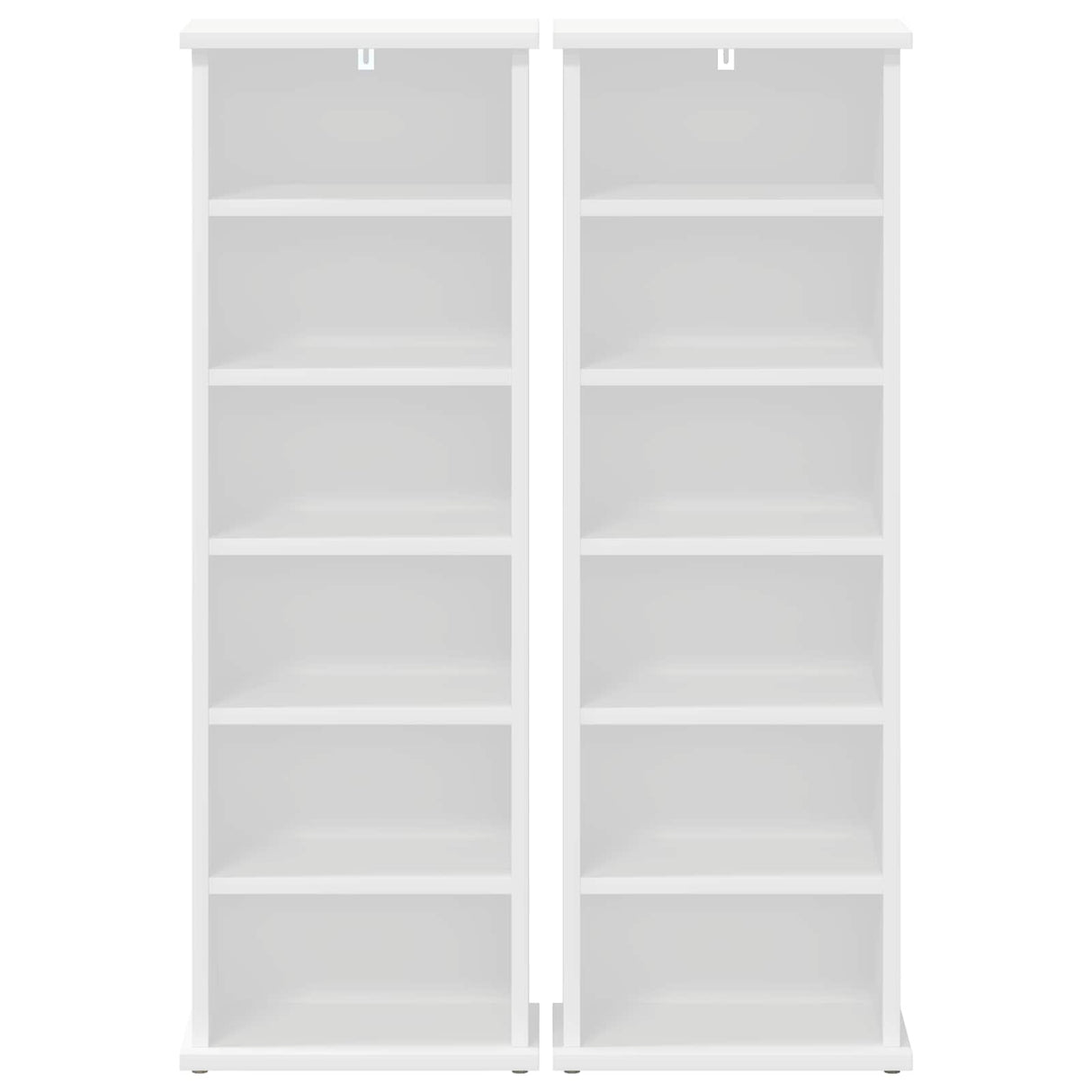 CD Cabinet 2 pcs White 60 x 17 x 92 cm Engineered Wood