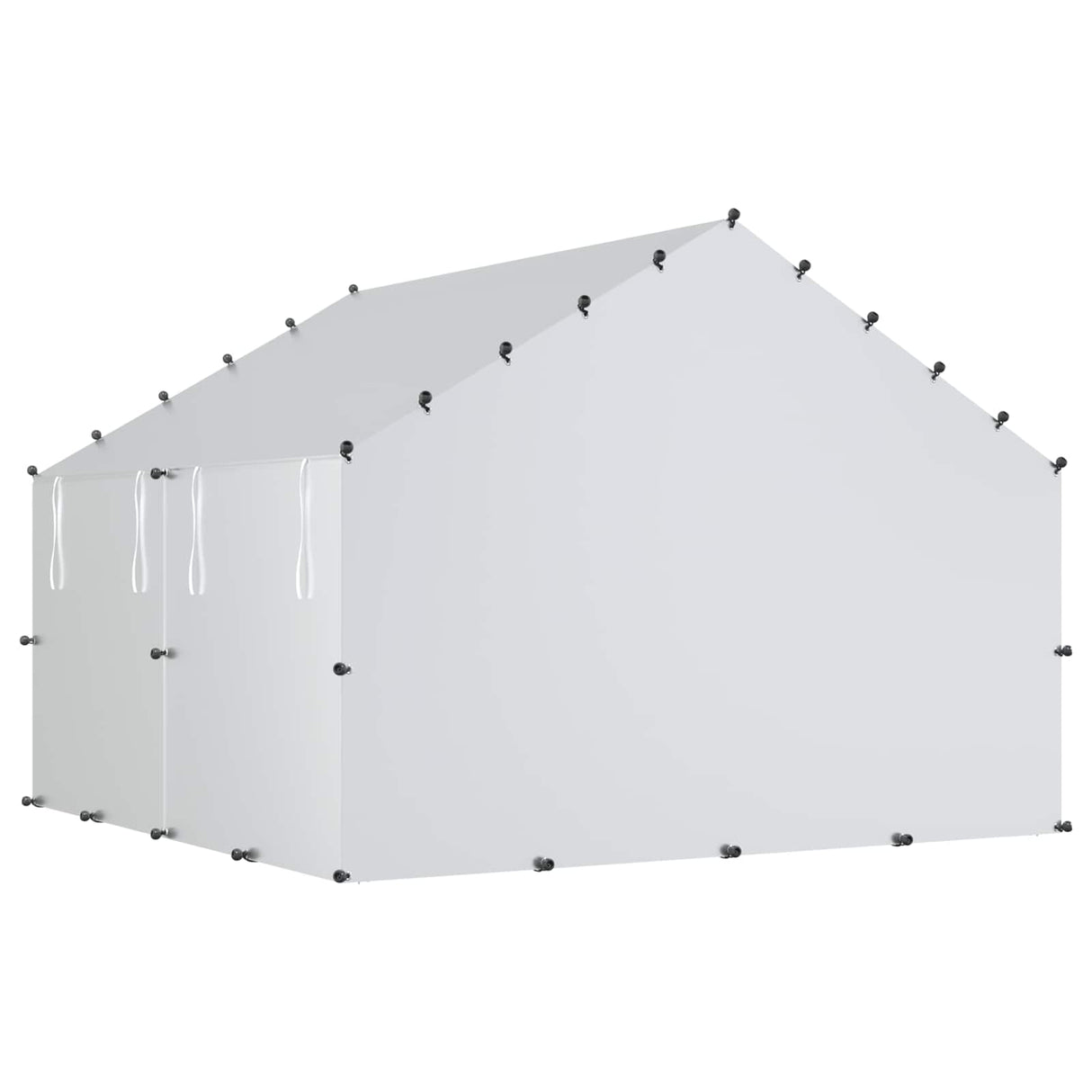 Chicken Coop with Roof Silver 200 x 200 x 150 cm