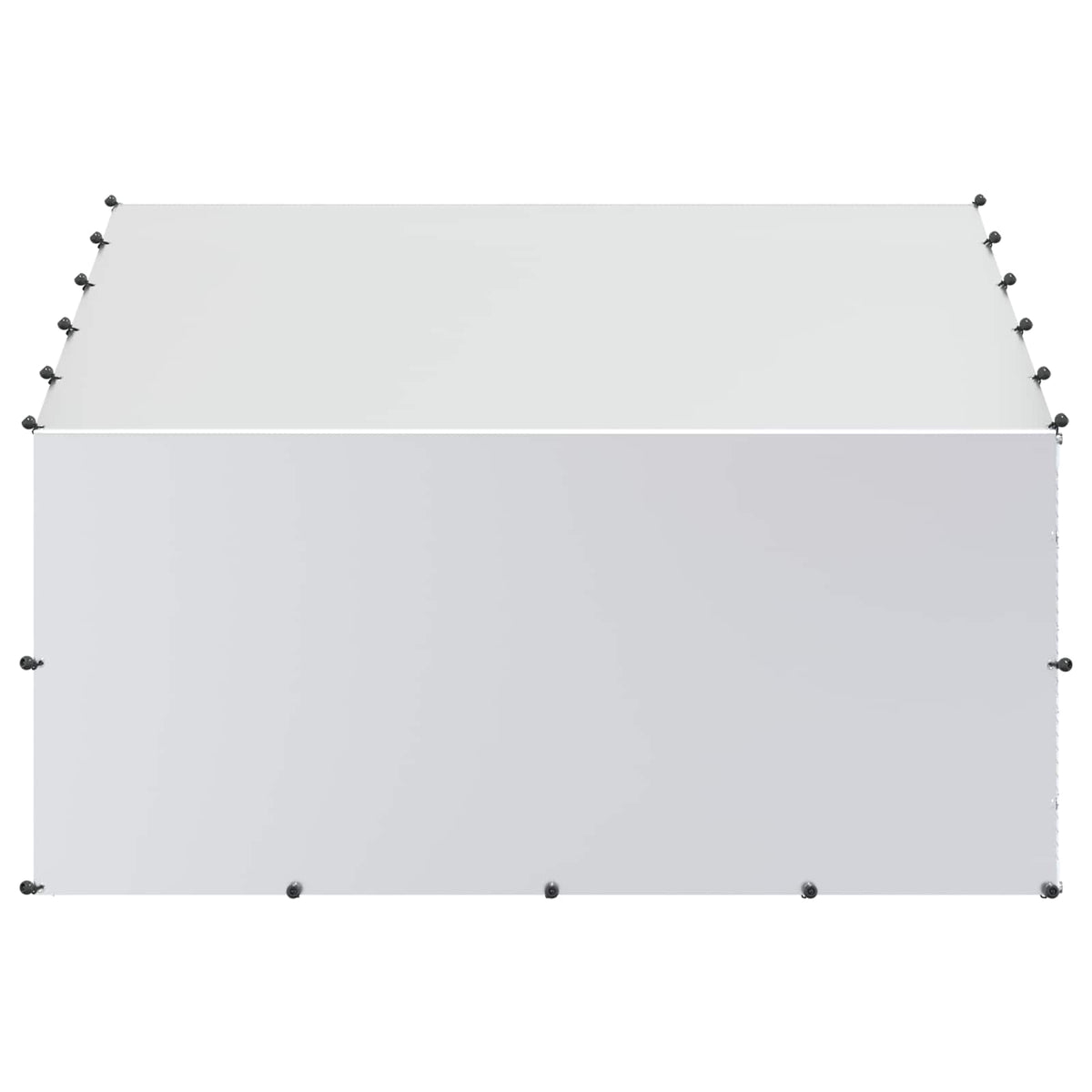 Chicken Coop with Roof Silver 200 x 200 x 150 cm