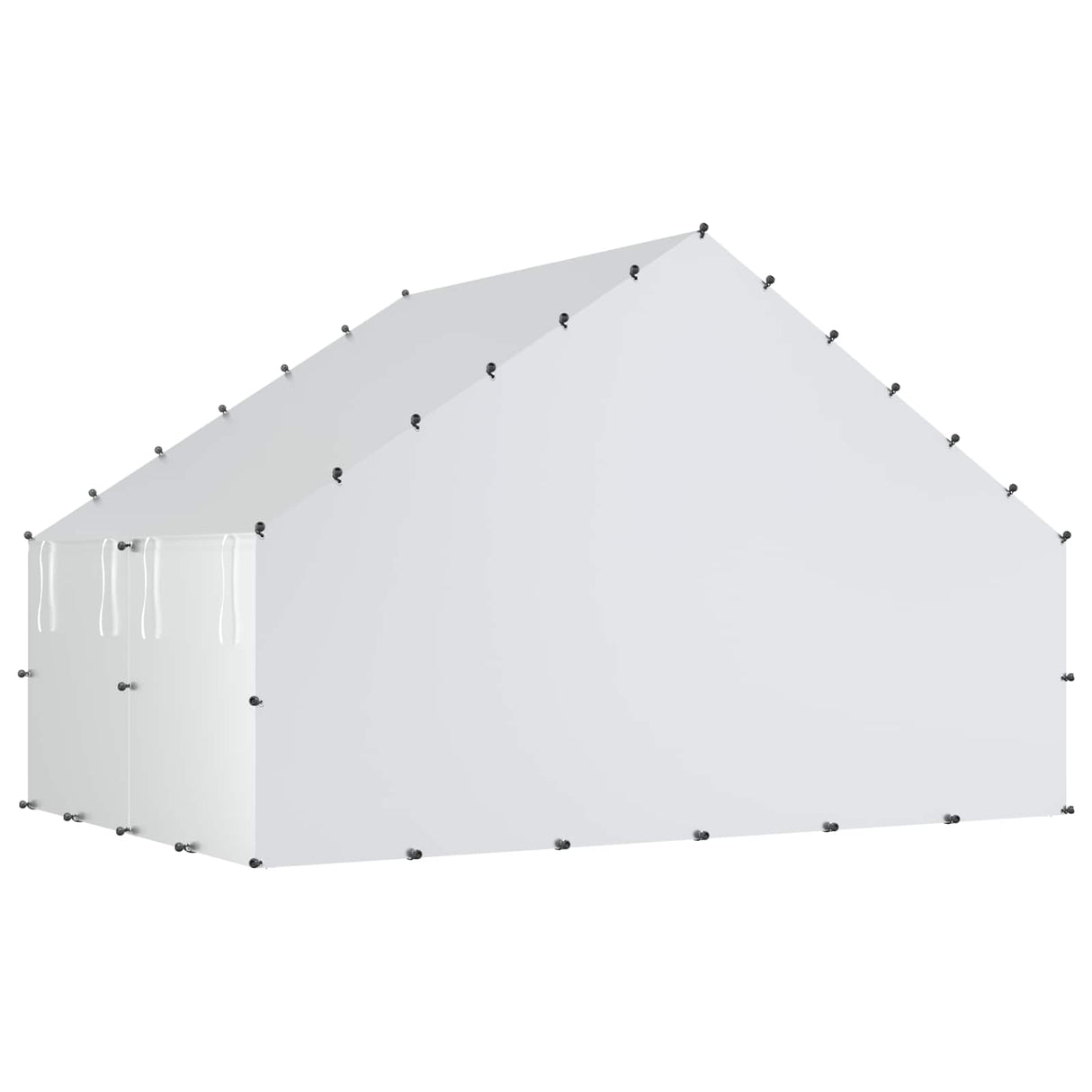 Chicken Coop with Roof Silver 300 x 200 x 190 cm