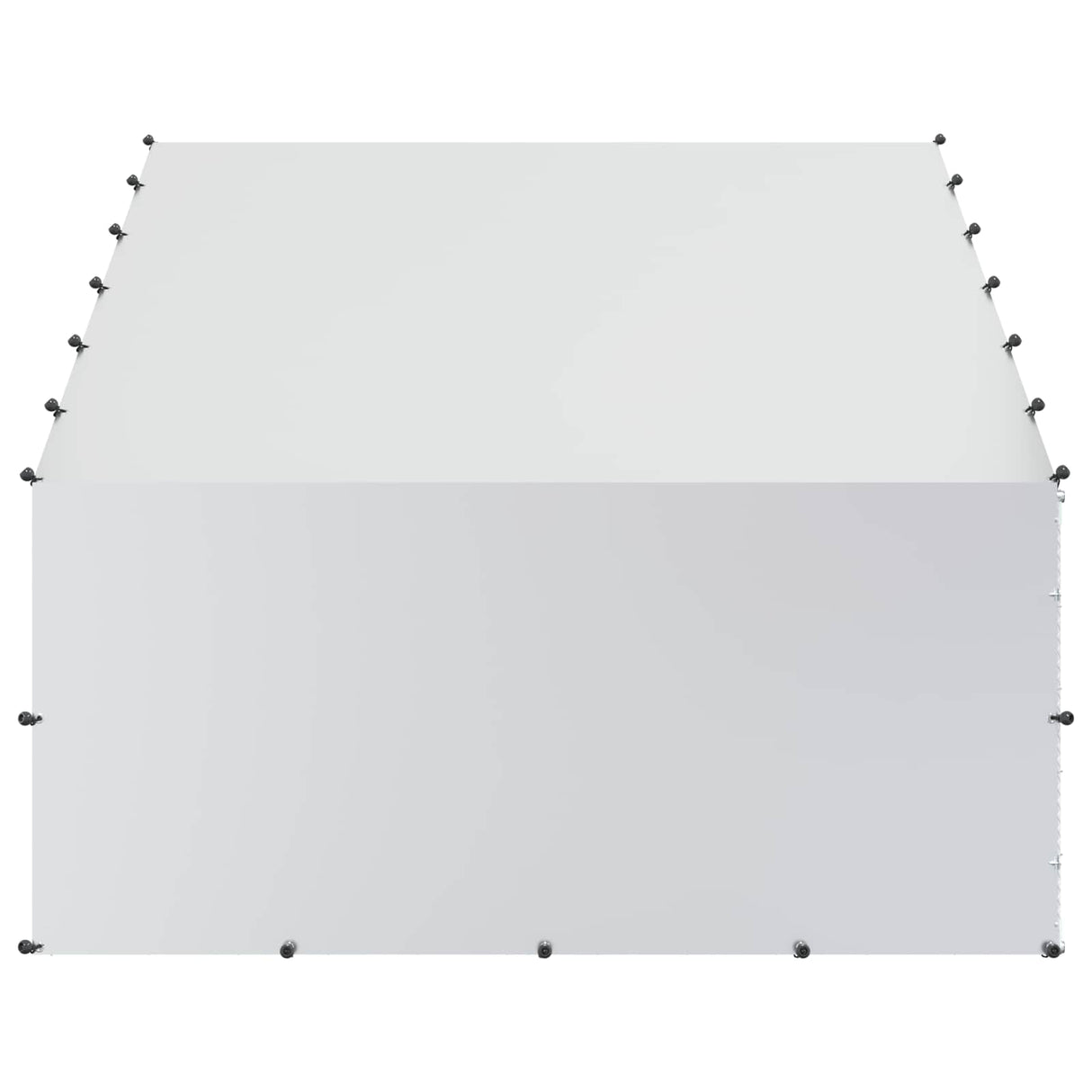 Chicken Coop with Roof Silver 300 x 200 x 190 cm