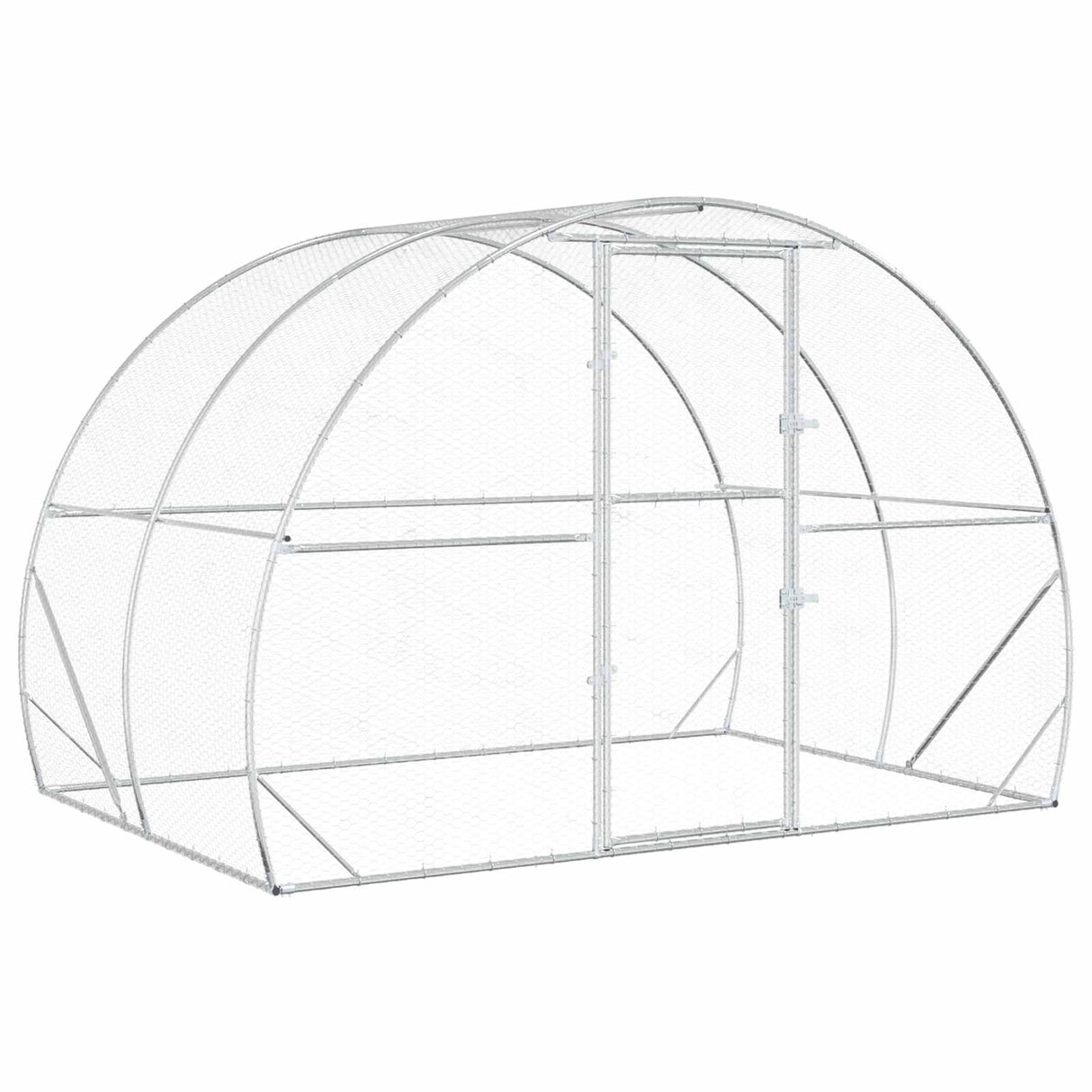 Chicken Coop Silver 200 x 300 x 200 cm Galvanised Steel