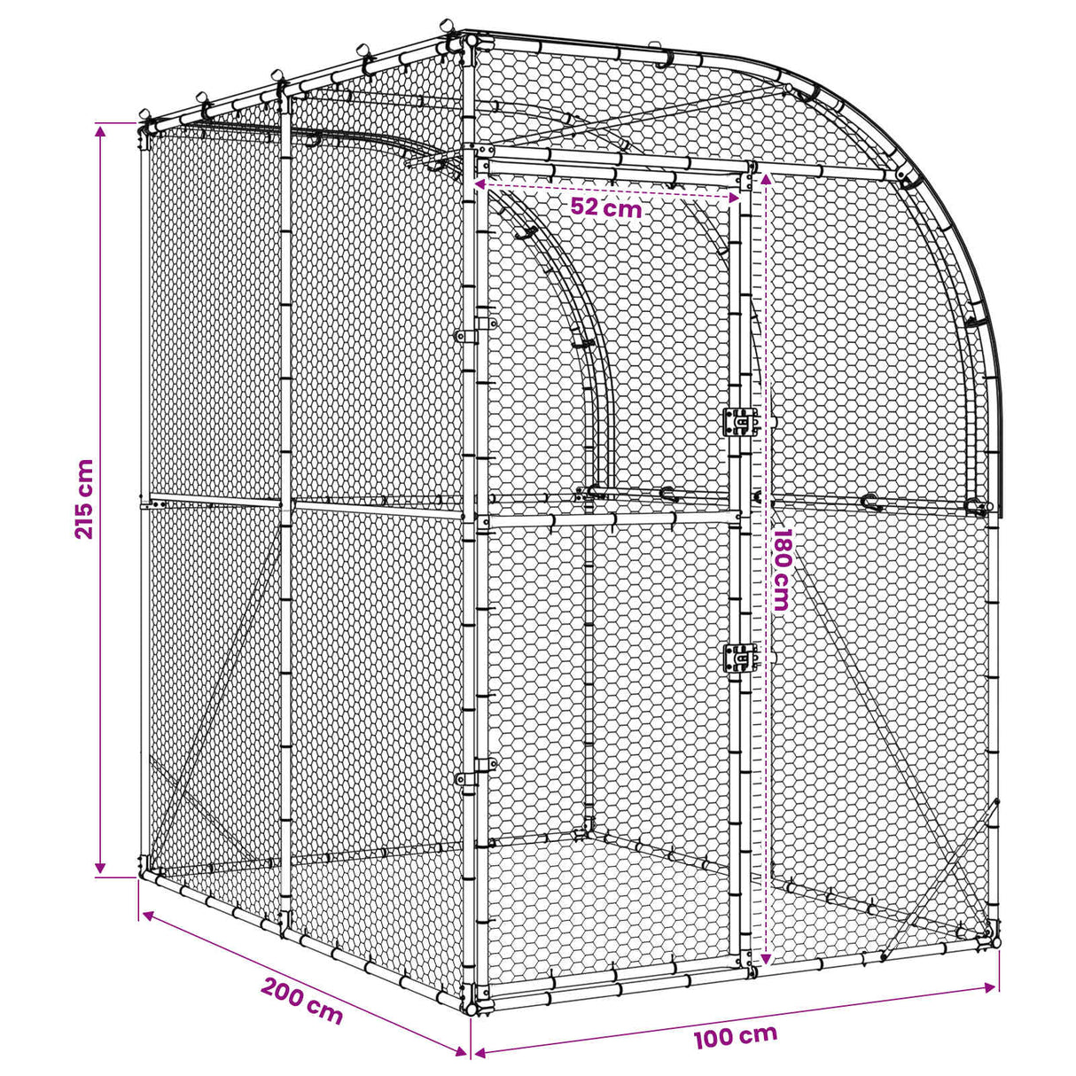 Chicken Coop Silver 200 x 200 x 215 cm Galvanised Steel