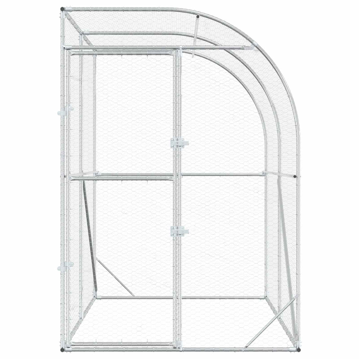 Chicken Coop Silver 200 x 200 x 215 cm Galvanised Steel
