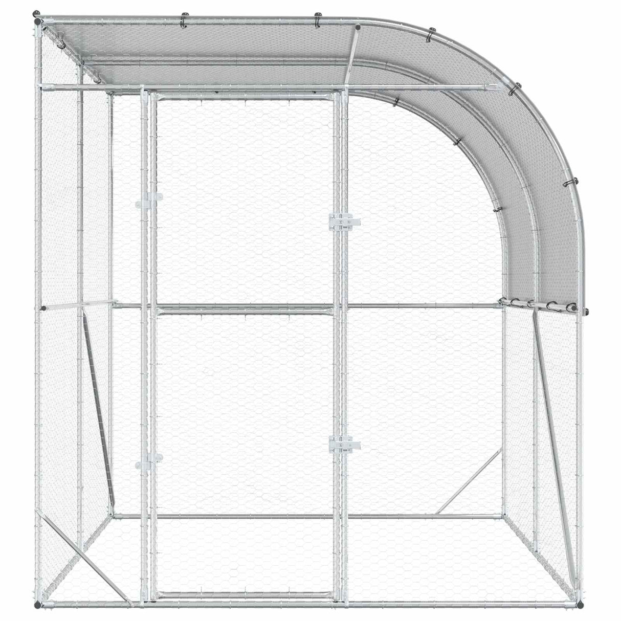 Chicken Coop Silver 200 x 200 x 215 cm Galvanised Steel