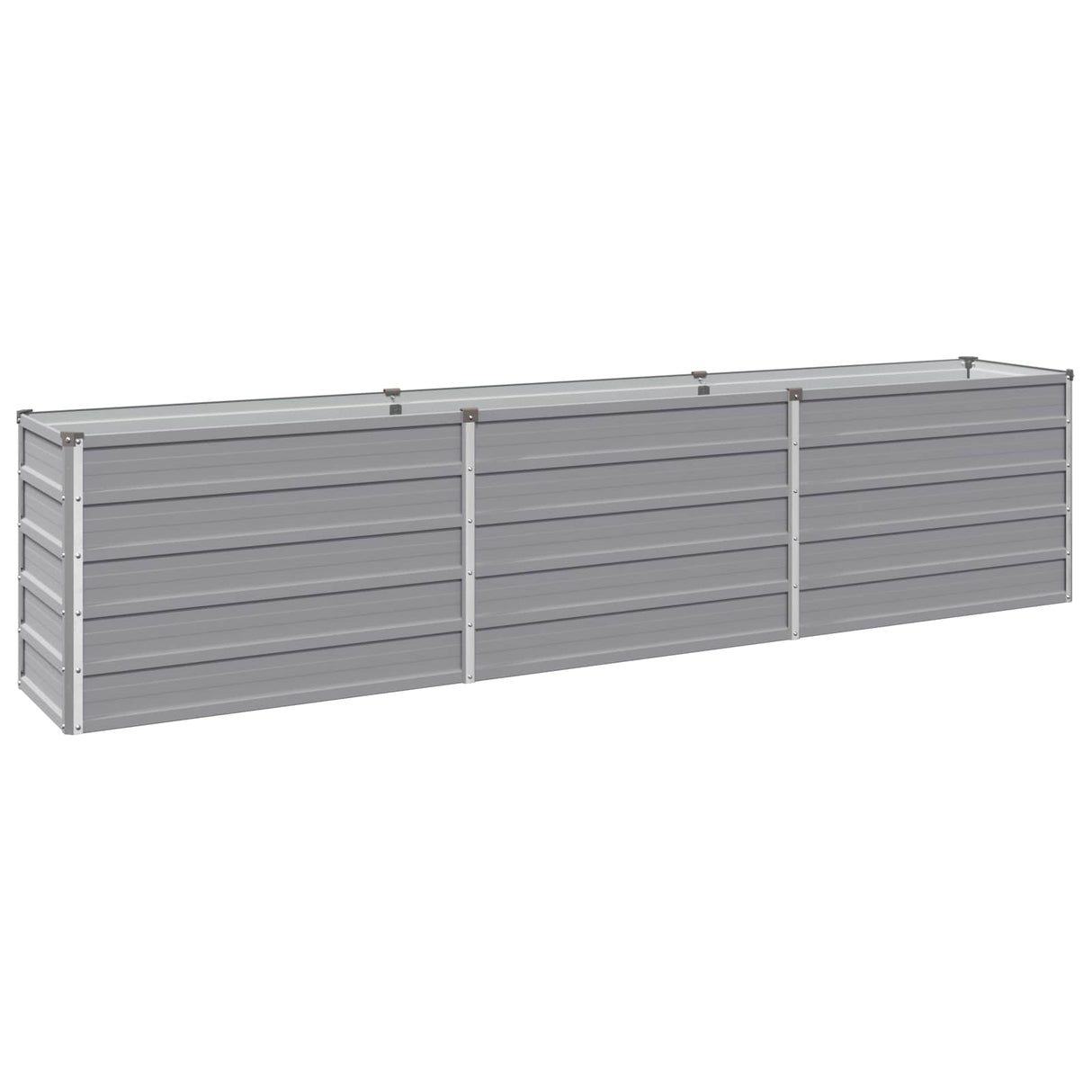 Raised Garden Bed Grey 240 x 40 x 55 cm cold-rolled steel
