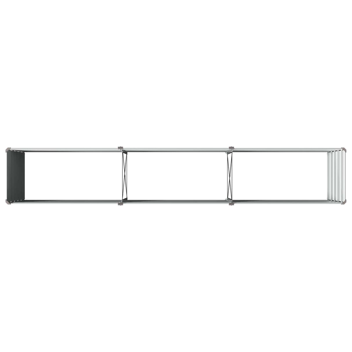 Raised Garden Bed Grey 240 x 40 x 55 cm cold-rolled steel